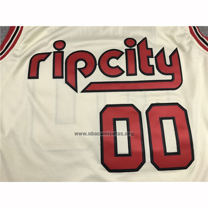 Camiseta Portland Trail Blazers Carmelo Anthony NO 00 Ciudad 2019-20 Crema